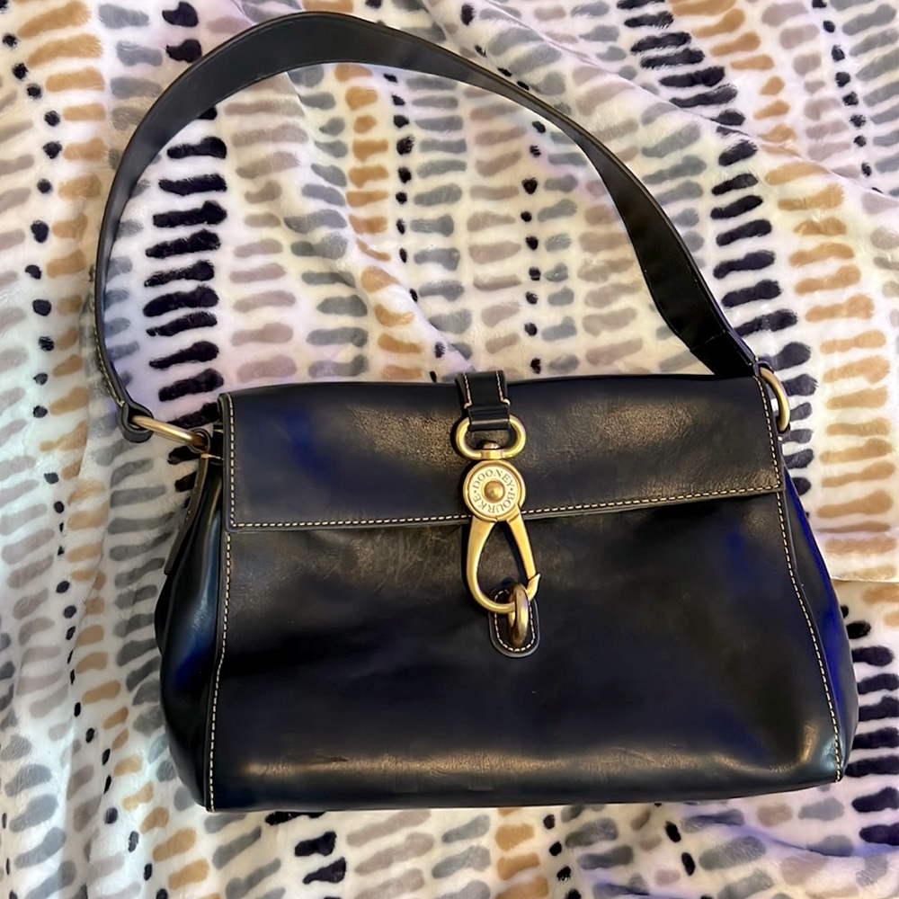 Dooney & Bourke Florentine leather Libby hobo- Navy